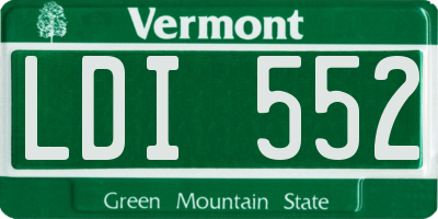VT license plate LDI552