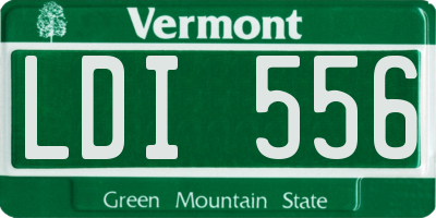 VT license plate LDI556
