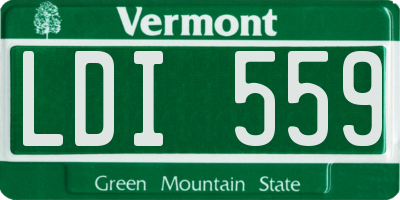 VT license plate LDI559