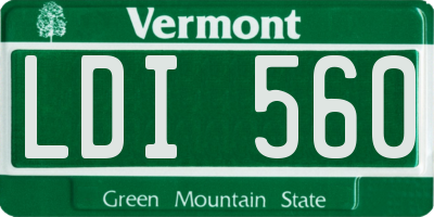VT license plate LDI560