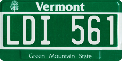 VT license plate LDI561