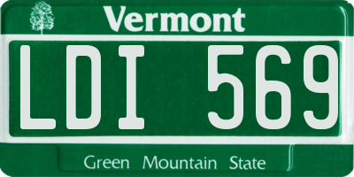 VT license plate LDI569