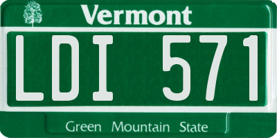 VT license plate LDI571