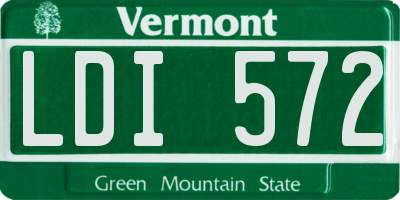 VT license plate LDI572