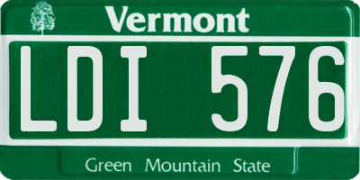 VT license plate LDI576