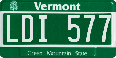 VT license plate LDI577