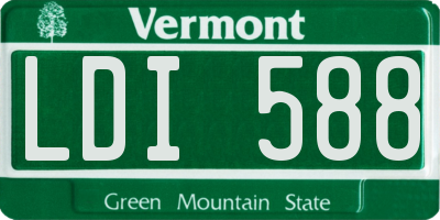 VT license plate LDI588