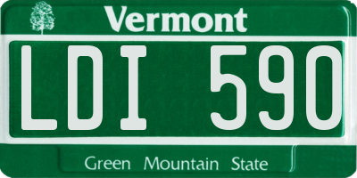 VT license plate LDI590