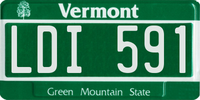 VT license plate LDI591
