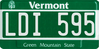 VT license plate LDI595