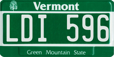 VT license plate LDI596