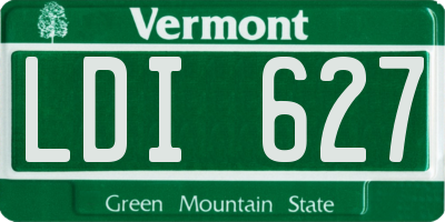 VT license plate LDI627