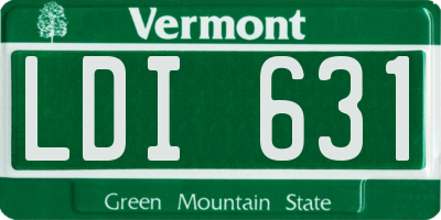 VT license plate LDI631