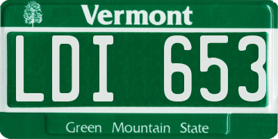VT license plate LDI653
