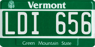 VT license plate LDI656