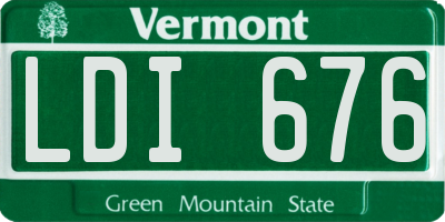 VT license plate LDI676