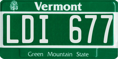 VT license plate LDI677