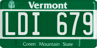 VT license plate LDI679