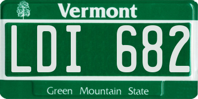 VT license plate LDI682
