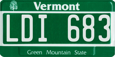 VT license plate LDI683