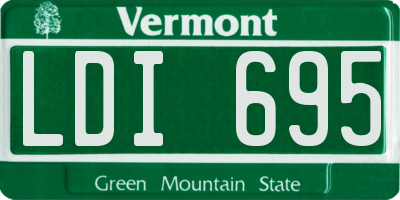 VT license plate LDI695