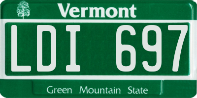 VT license plate LDI697