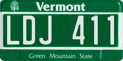 VT license plate LDJ411