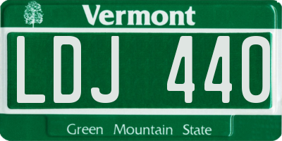 VT license plate LDJ440
