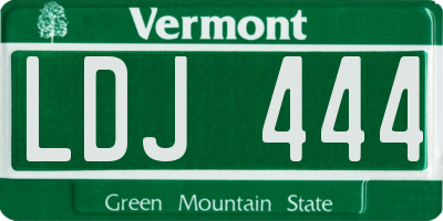 VT license plate LDJ444
