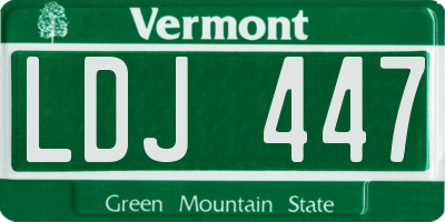 VT license plate LDJ447