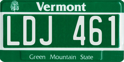VT license plate LDJ461