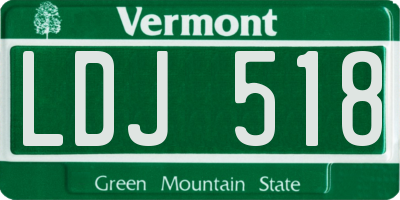 VT license plate LDJ518
