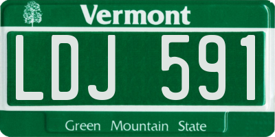 VT license plate LDJ591