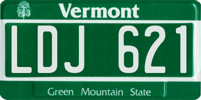 VT license plate LDJ621