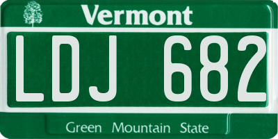 VT license plate LDJ682