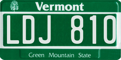 VT license plate LDJ810