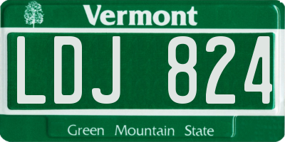 VT license plate LDJ824
