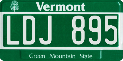 VT license plate LDJ895