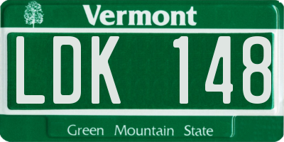 VT license plate LDK148