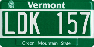 VT license plate LDK157