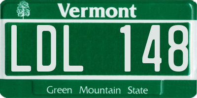 VT license plate LDL148