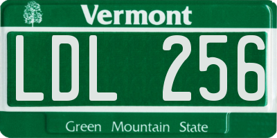VT license plate LDL256