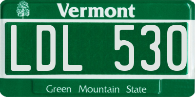 VT license plate LDL530