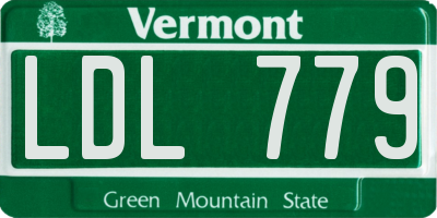 VT license plate LDL779