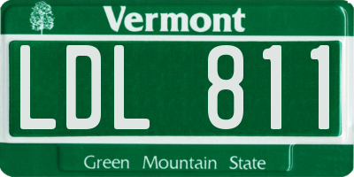 VT license plate LDL811