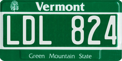 VT license plate LDL824