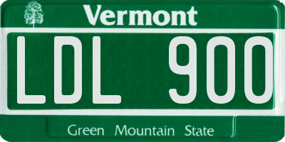 VT license plate LDL900