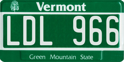 VT license plate LDL966