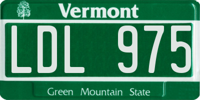 VT license plate LDL975