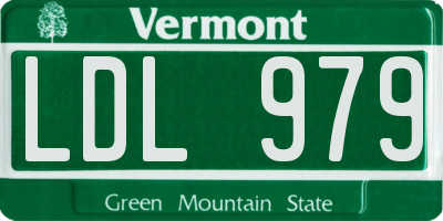 VT license plate LDL979